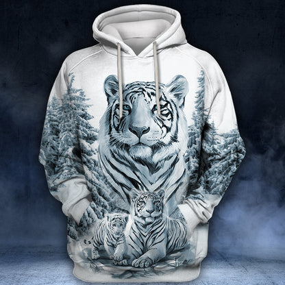 Tiger Winter Art All Over Printed Unisex Shirt - Hoodie