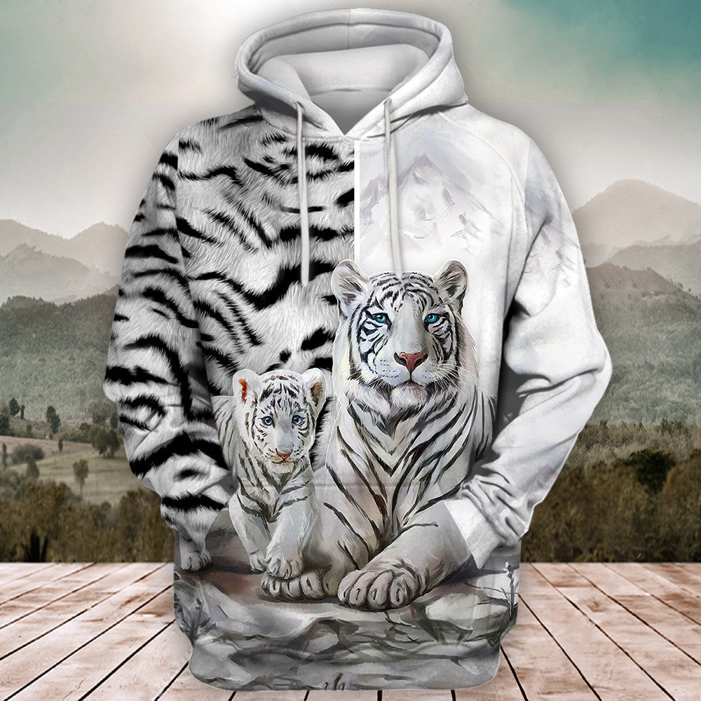 White Tiger Family All Over Printed Unisex Shirt