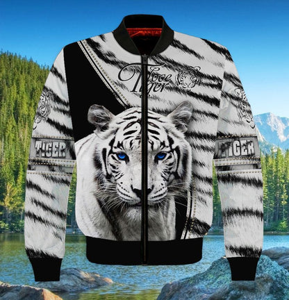 Love White Tiger All Over Printed Unisex Shirt