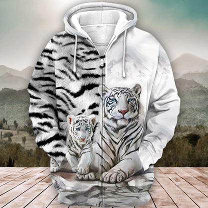 White Tiger Family All Over Printed Unisex Shirt