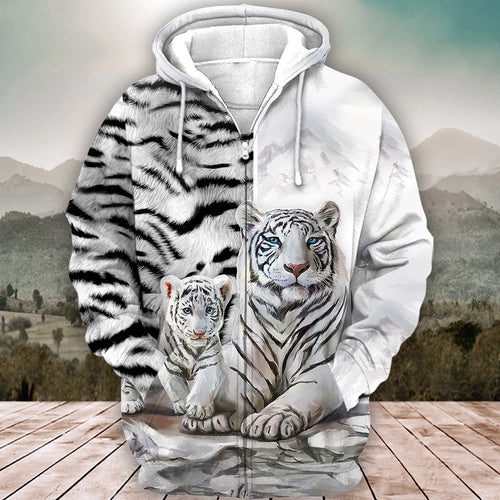 White Tiger Family All Over Printed Unisex Shirt