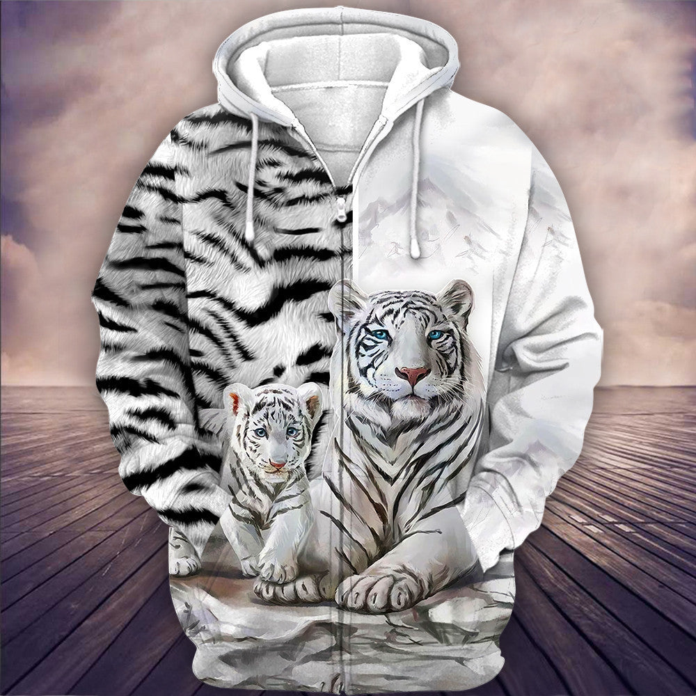 White Tiger Family All Over Printed Unisex Shirt