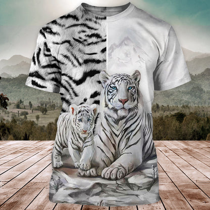 White Tiger Family All Over Printed Unisex Shirt