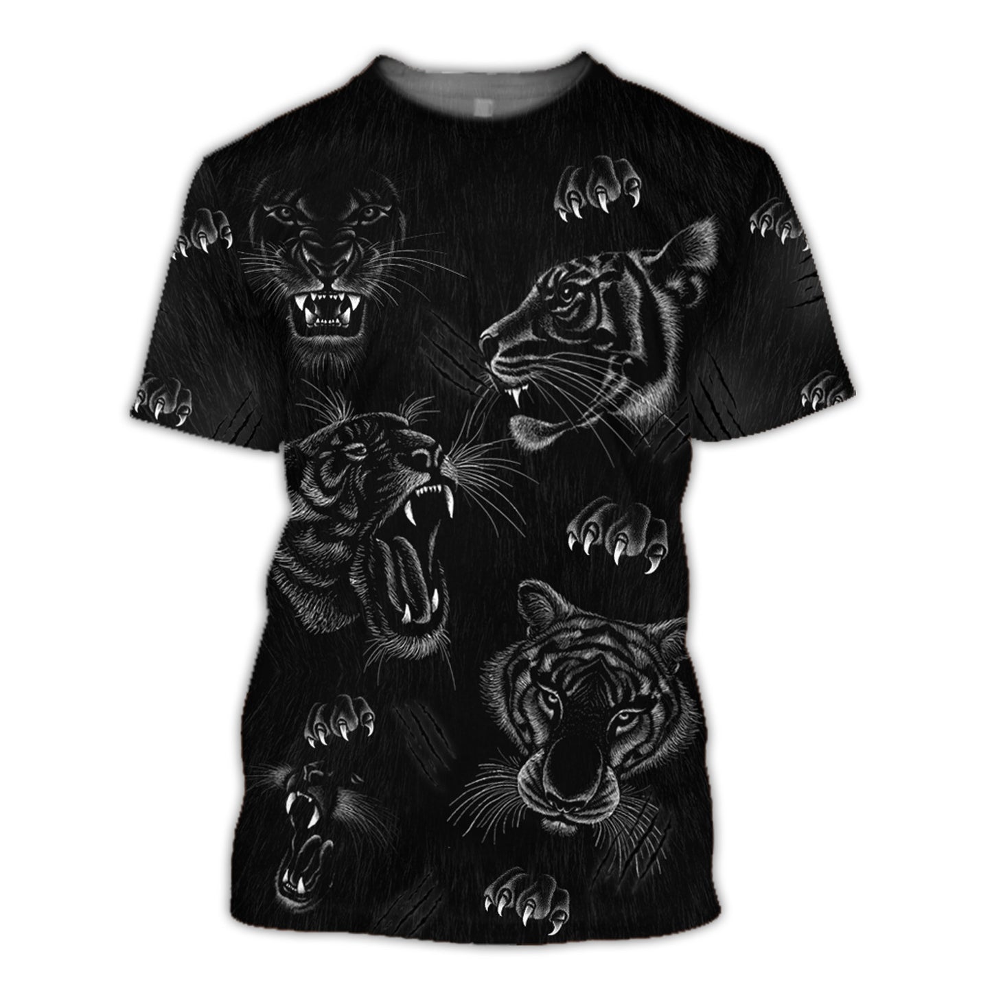 Tiger Black Art All Over Printed Unisex Shirt Q211202