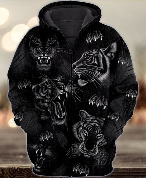 Tiger Black Art All Over Printed Unisex Shirt Q211202