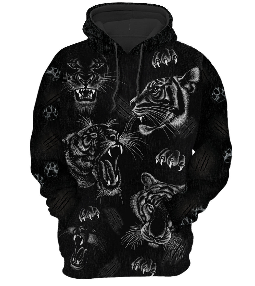 Tiger Black Art All Over Printed Unisex Shirt Q211202