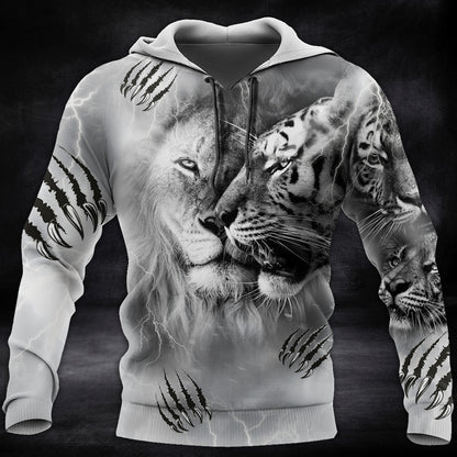 Cool Lion Tiger Face Tattoo All Over Printed Unisex Shirt