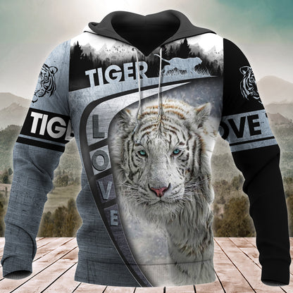 Love White Tiger 2 All Over Printed Unisex Shirt