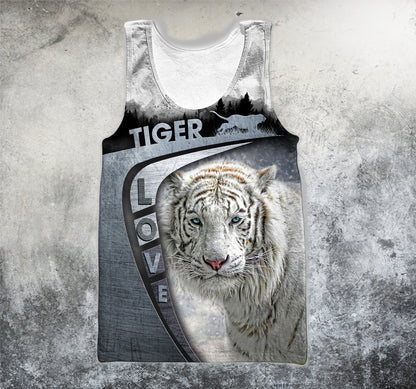 Love White Tiger 2 All Over Printed Unisex Shirt
