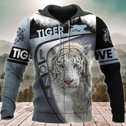 Love White Tiger 2 All Over Printed Unisex Shirt
