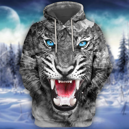 Cool Tiger Face All Over Printed Unisex Shirt