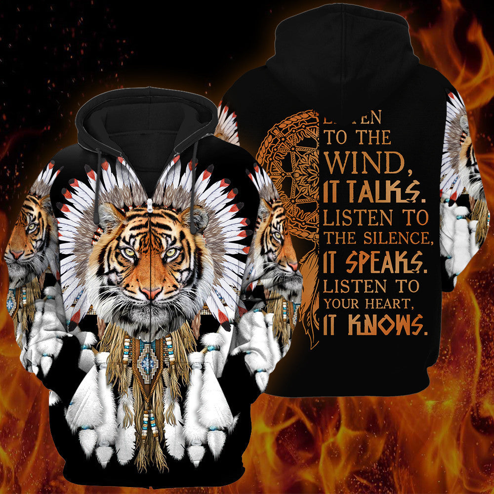 Tiger Native American All Over Printed Unisex Shirt