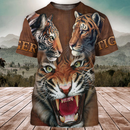 Tiger Art 3D All Over Printed Unisex Shirt