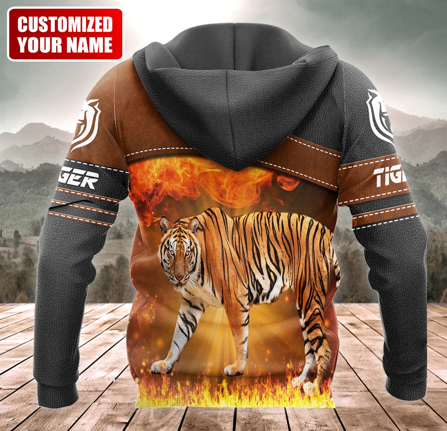 Personalized Name Cool Tiger Q2 All Over Printed Unisex Shirt