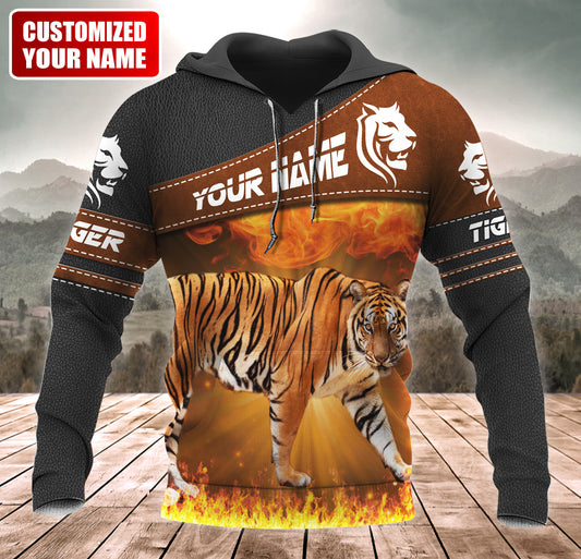 Personalized Name Cool Tiger Q2 All Over Printed Unisex Shirt
