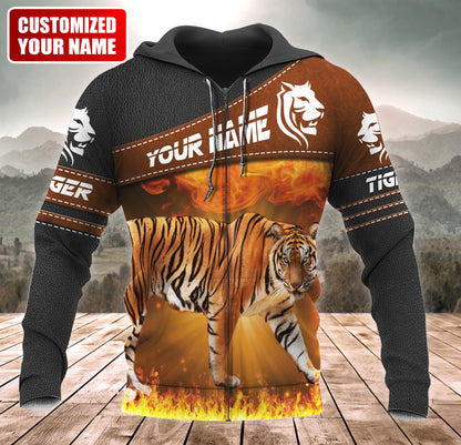 Personalized Name Cool Tiger Q2 All Over Printed Unisex Shirt