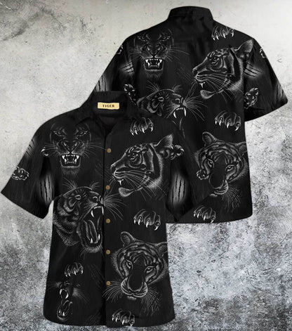 Tiger Black Art Hawaii Shirt