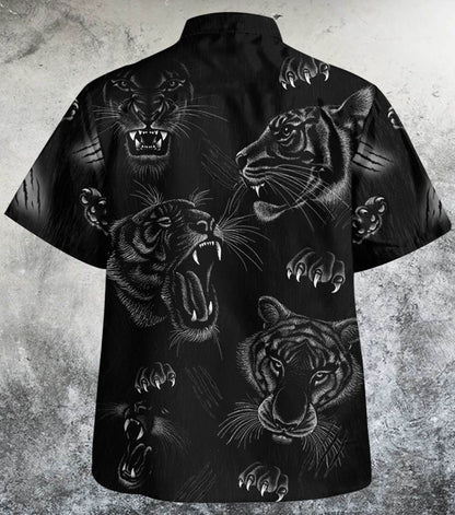 Tiger Black Art Hawaii Shirt