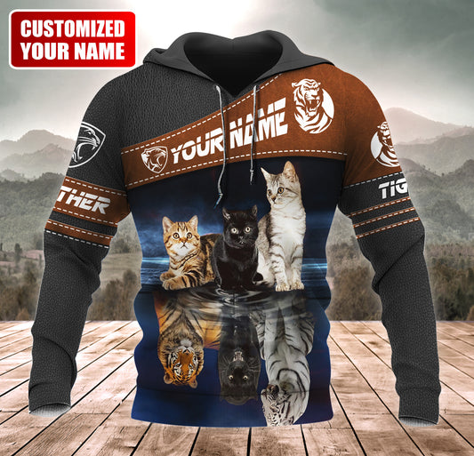 Personalized Name Tiger Mirror All Over Printed Unisex Shirt