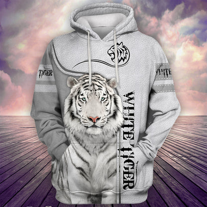 Love White Tiger Q2 All Over Printed Unisex Shirt