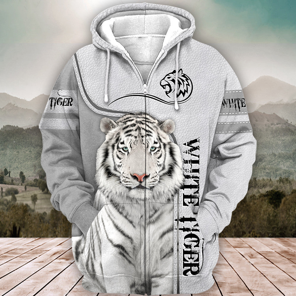 Love White Tiger Q2 All Over Printed Unisex Shirt