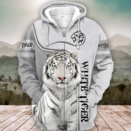 Love White Tiger Q2 All Over Printed Unisex Shirt