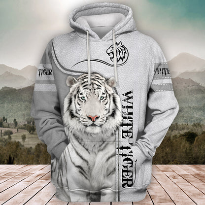 Love White Tiger Q2 All Over Printed Unisex Shirt