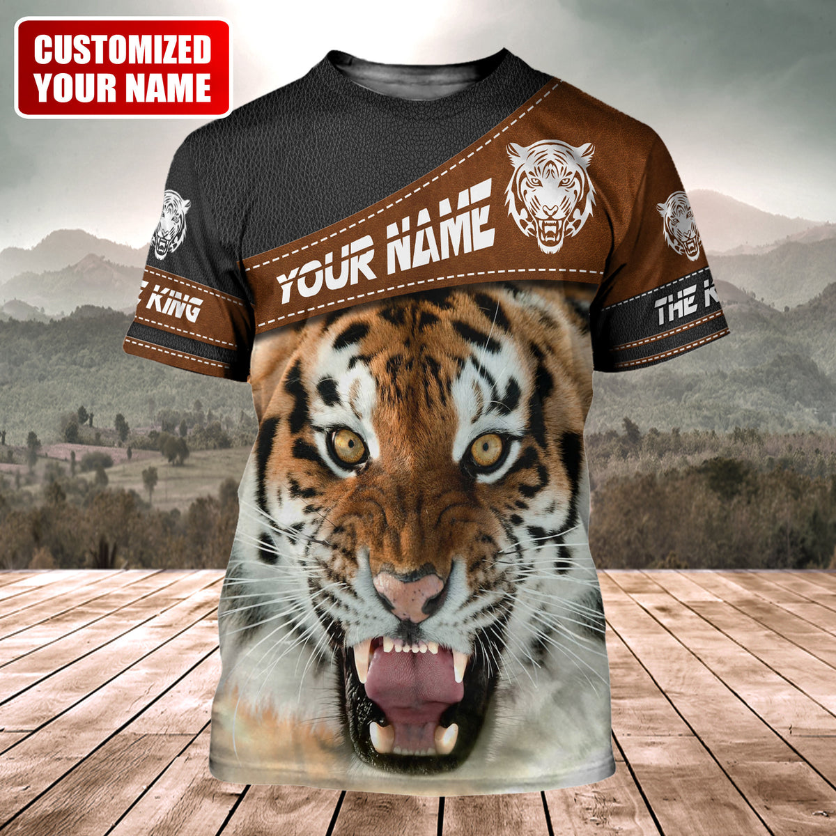 Personalized Name Tiger The King All Over Printed Unisex Shirt
