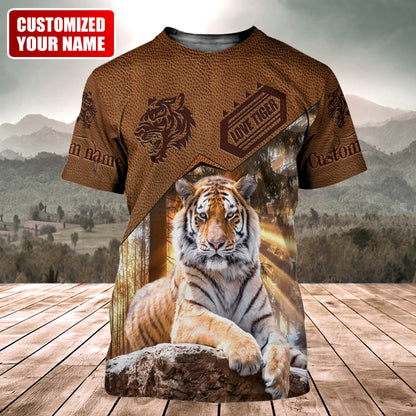 Personalized Name Love Tiger 4 All Over Printed Unisex Shirt