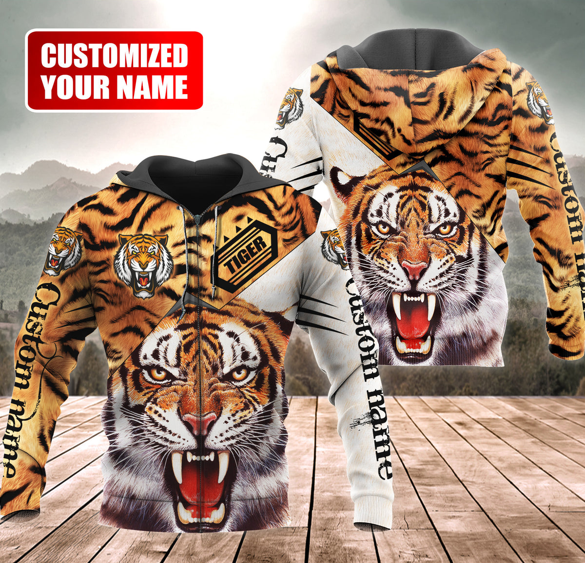 Personalized Name Tiger Q5 All Over Printed Unisex Shirt