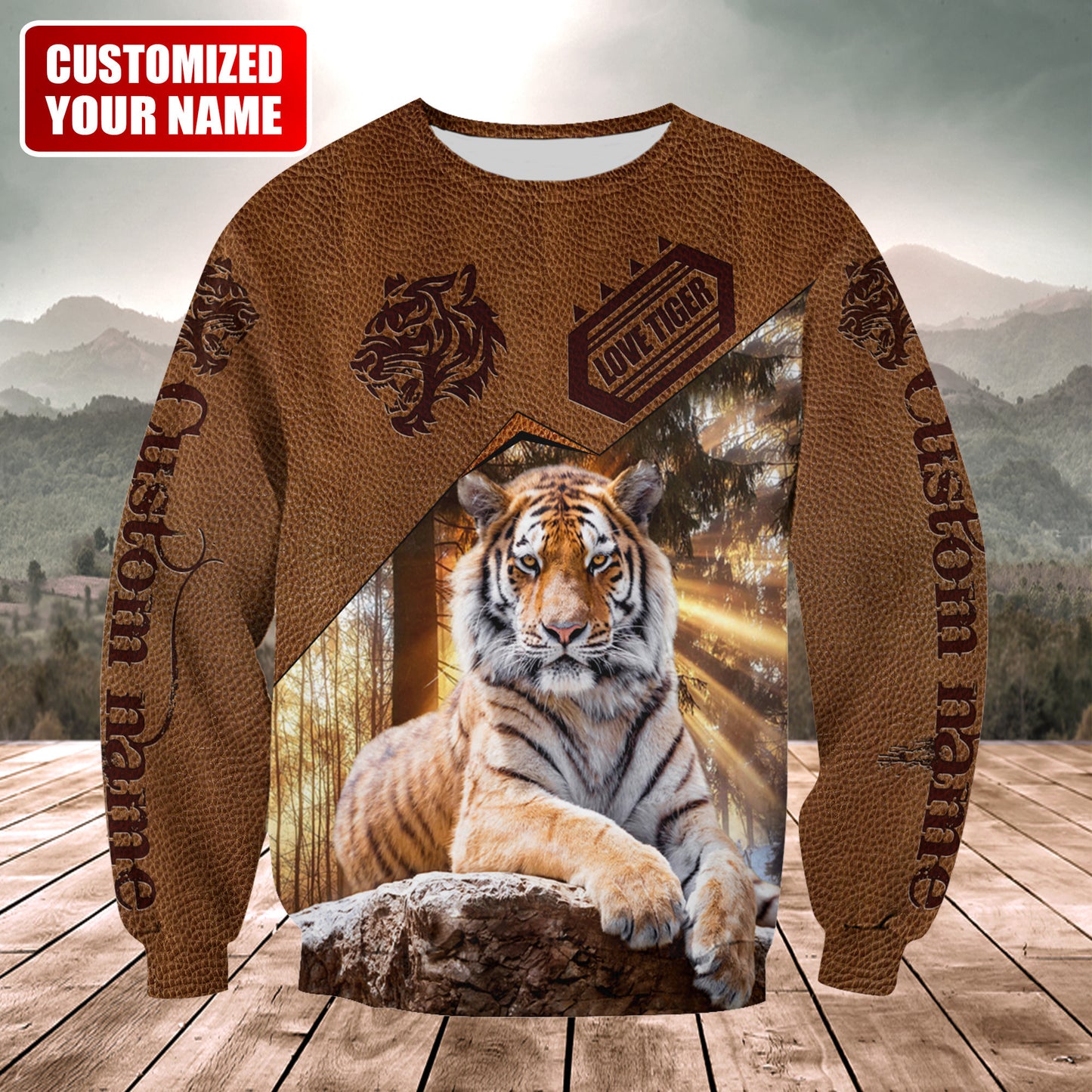 Personalized Name Love Tiger 4 All Over Printed Unisex Shirt