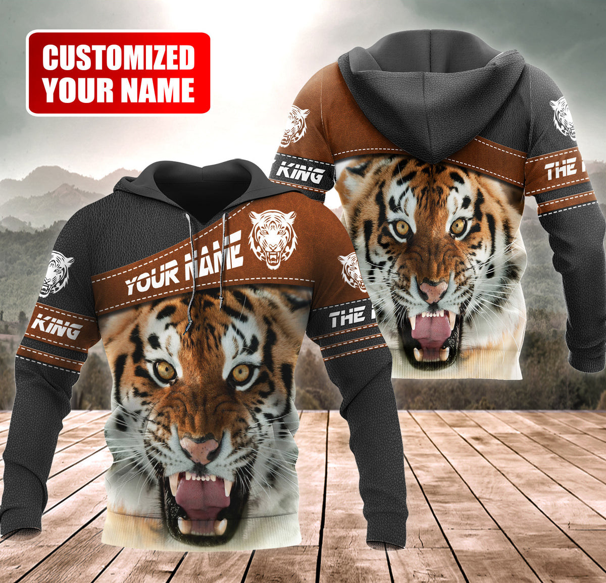 Personalized Name Tiger The King All Over Printed Unisex Shirt
