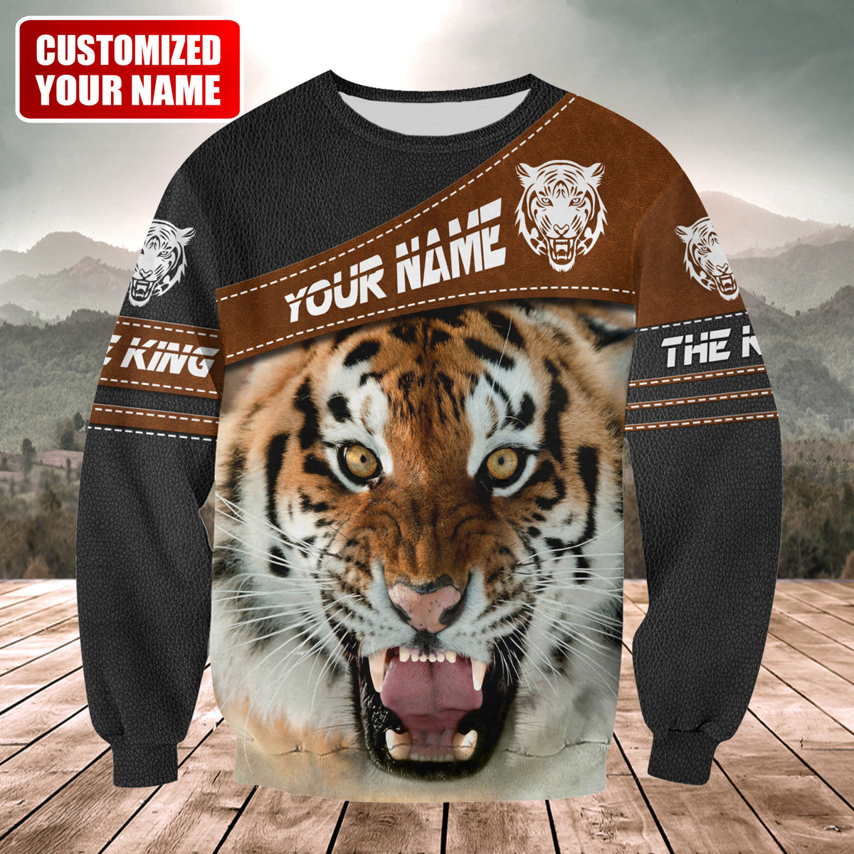 Personalized Name Tiger The King All Over Printed Unisex Shirt