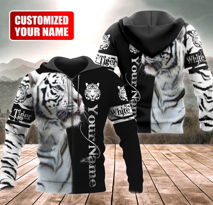 Personalized Name White Tiger Q5 All Over Printed Unisex Shirt