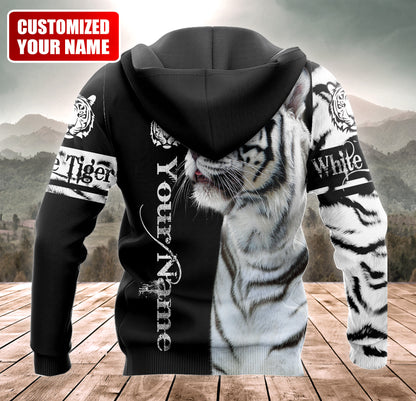 Personalized Name White Tiger Q5 All Over Printed Unisex Shirt