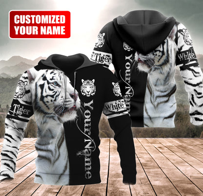 Personalized Name White Tiger Q5 All Over Printed Unisex Shirt