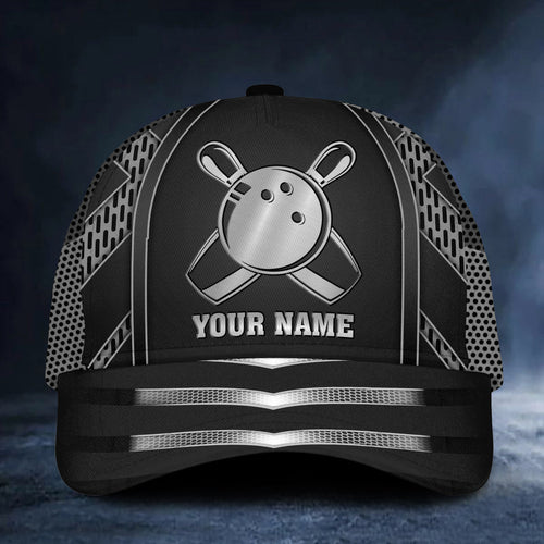Personalized Name Bowling Black Version Classic Cap