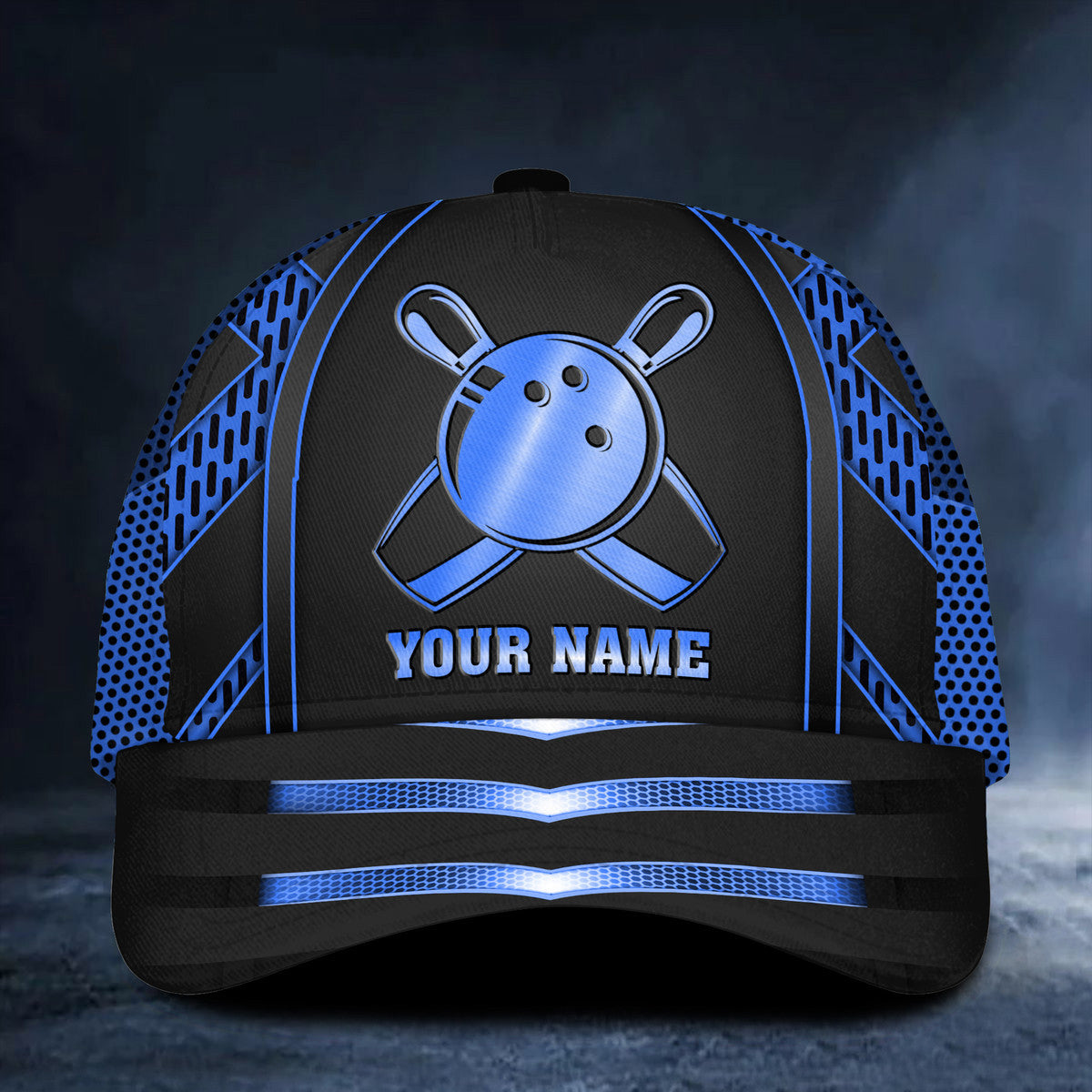 Personalized Name Bowling Blue Version Classic Cap