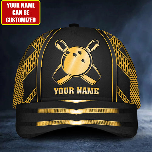 Personalized Name Bowling Yellow Version Classic Cap