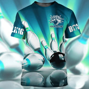 Personalized Name Bowling Q9 Teal Version All Over Printed Unisex Shirt