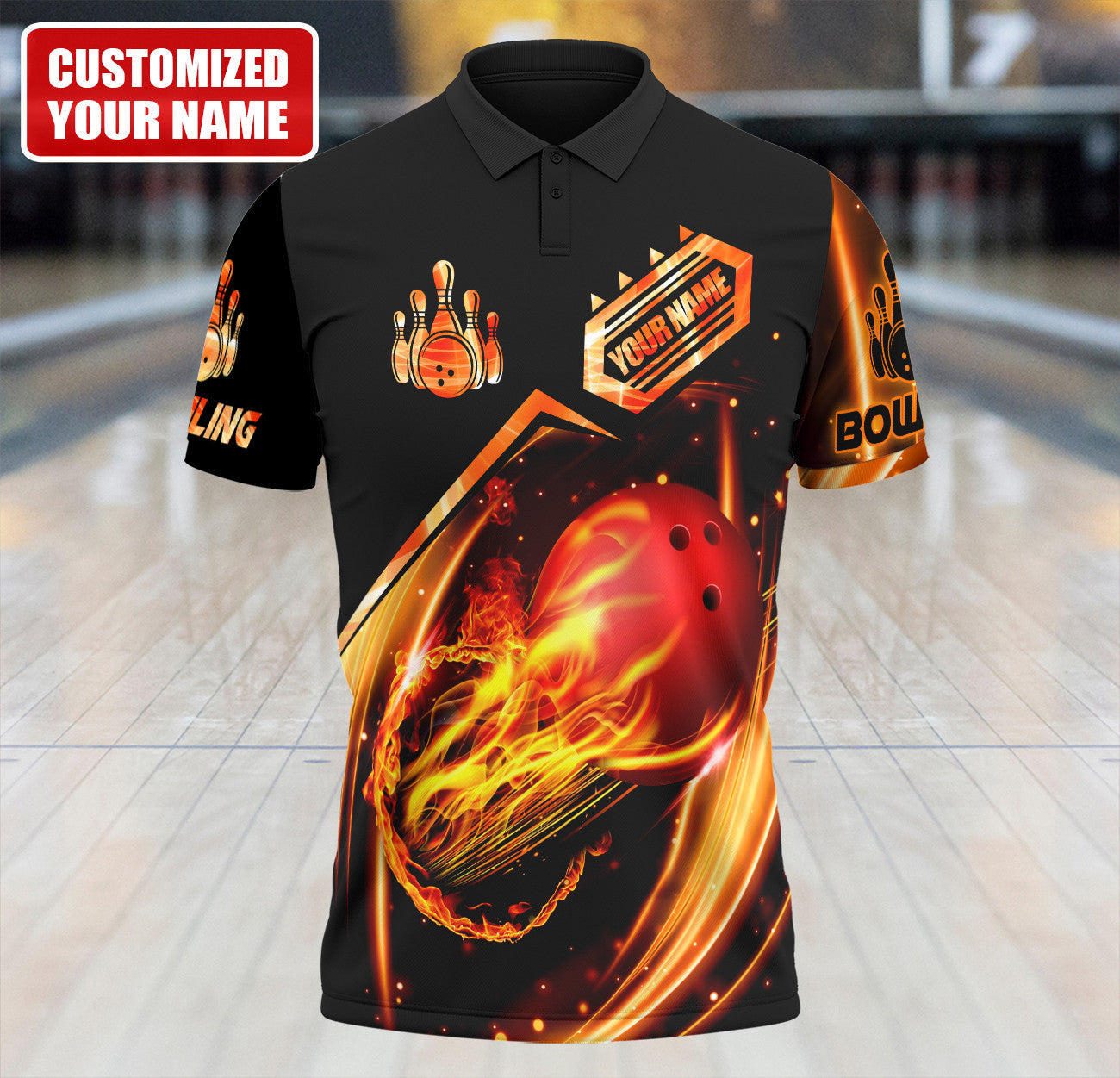Personalized Name Bowling Q15 All Over Printed Unisex Shirt