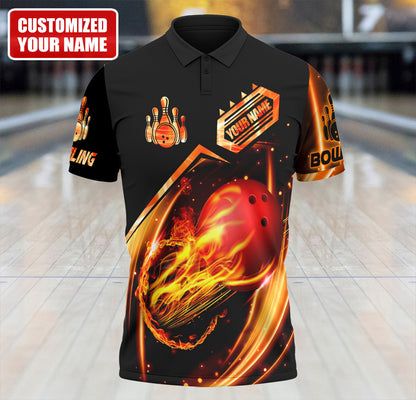 Personalized Name Bowling Q15 All Over Printed Unisex Shirt