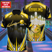 Personalized Name Bowling Q18 Yellow Version All Over Printed Unisex Shirt