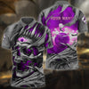 Personalized Name Bowling Skull Purple Version All Over Printed Unisex Shirt Q070501