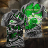Personalized Name Bowling Skull Green Version All Over Printed Unisex Shirt