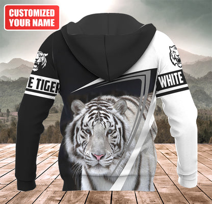 Personalized Name White Tiger Q6 All Over Printed Unisex Shirt