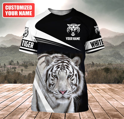 Personalized Name White Tiger Q6 All Over Printed Unisex Shirt