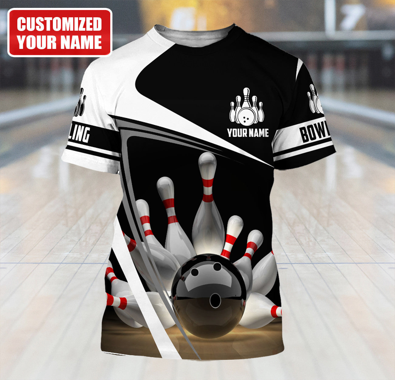 Personalized Name Bowling Q22 All Over Printed Unisex Shirt