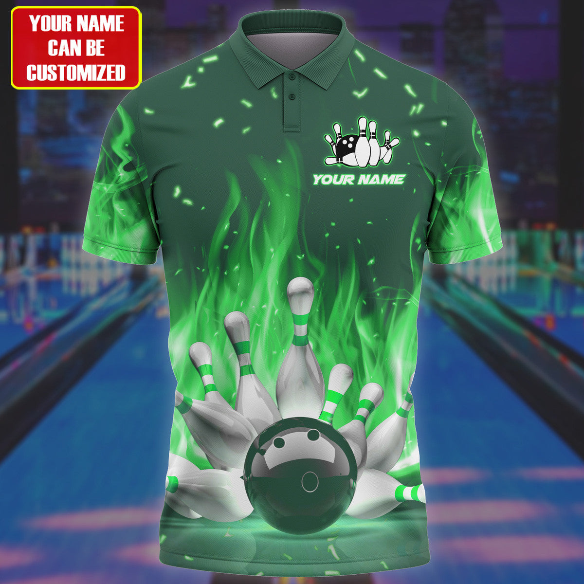 Personalized Name Bowling Q28 All Over Printed Unisex Shirt
