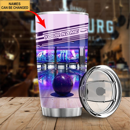 Personalized Name Bowling Q2 Tumbler 20oz 30oz Cup